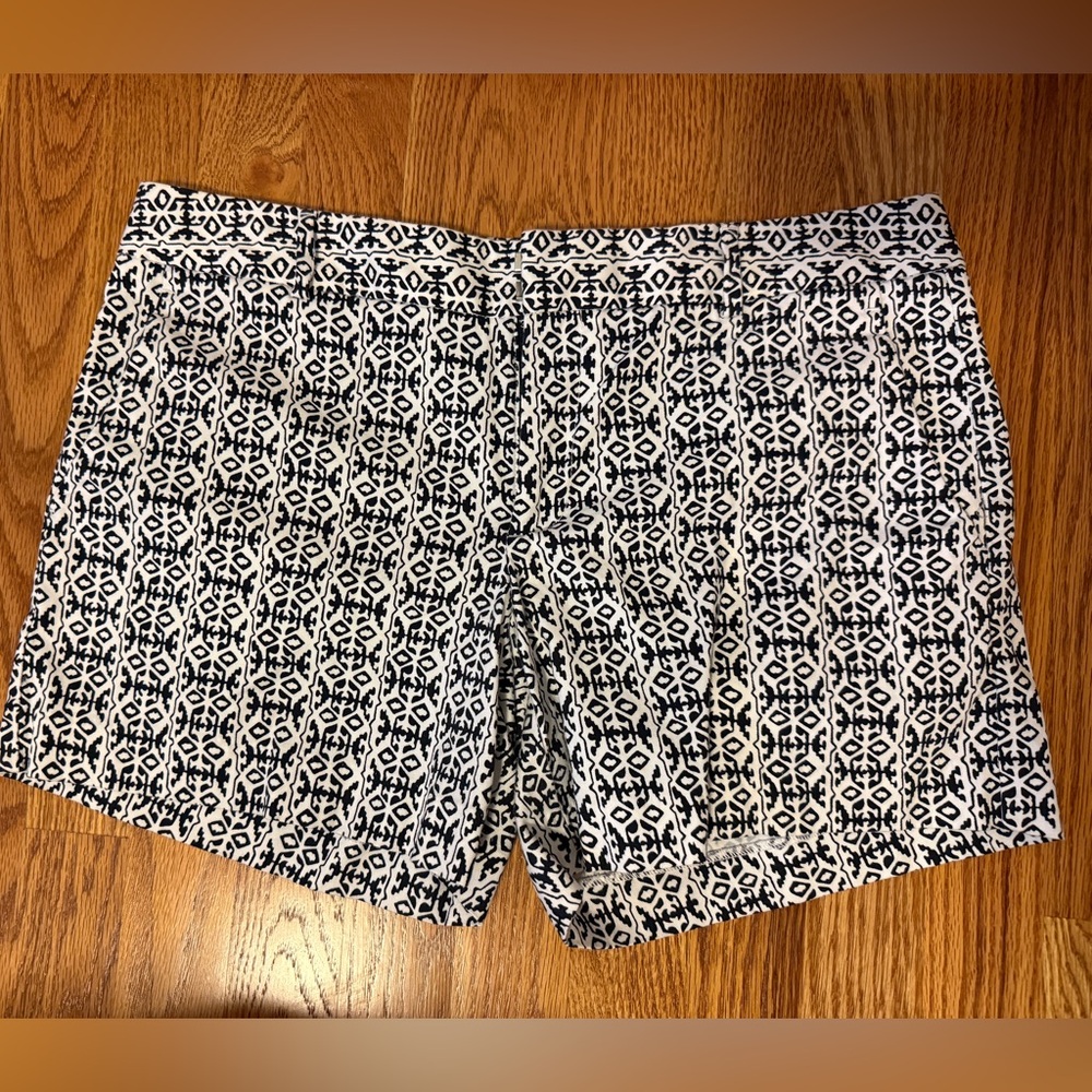 Banana Republic Black and White Patterned Shorts